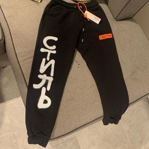 rare nwt heron preston graffiti sweatpants